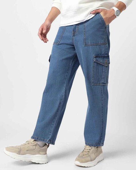 Mens pocket jeans best sale