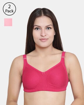 Buy Floret Medium Impact Slip On Sports Bra - Pink at Rs.239 online