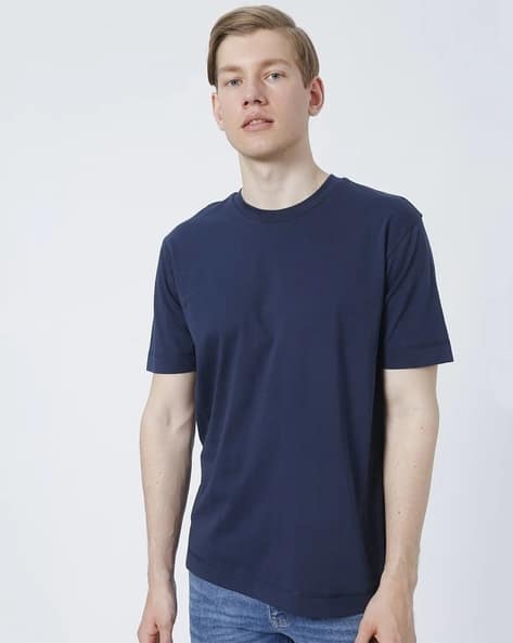 Men Regular Fit Crew-Neck T-Shirt
