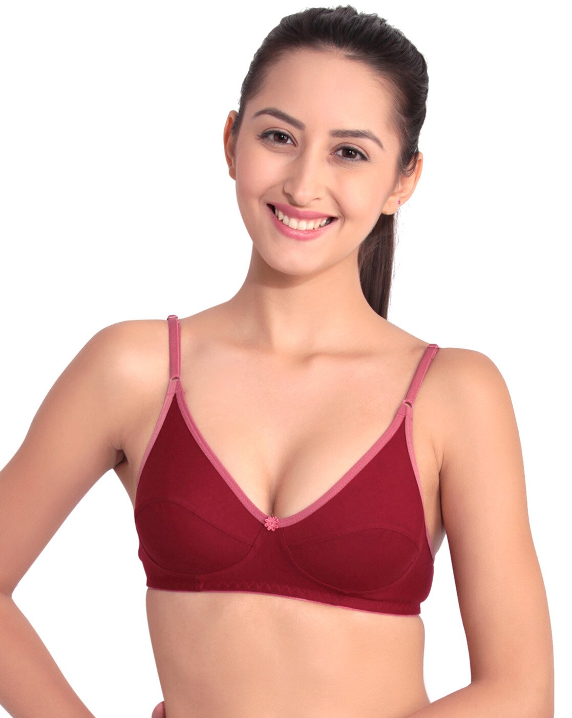 Buy India Bazar Divya Molded Bra by INDIABAZAAR Size 34 C Cup - Pack of 4  (SLDIVYA34-4) Multicolour at