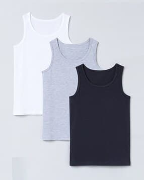 charm n cherish Pack of 3 Boys Scoop-Neck Sleeveless Vest-picture-11