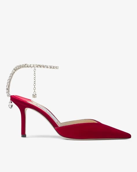 【送料&関税込】Jimmy Choo Red Velvet Saeda Slingback Jimmy Choo Red Velvet Saeda Slingback | italist