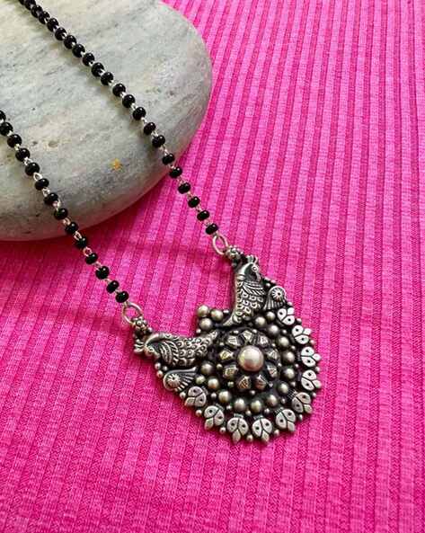 Arte Women Sterling Silver Beaded Mangalsutra