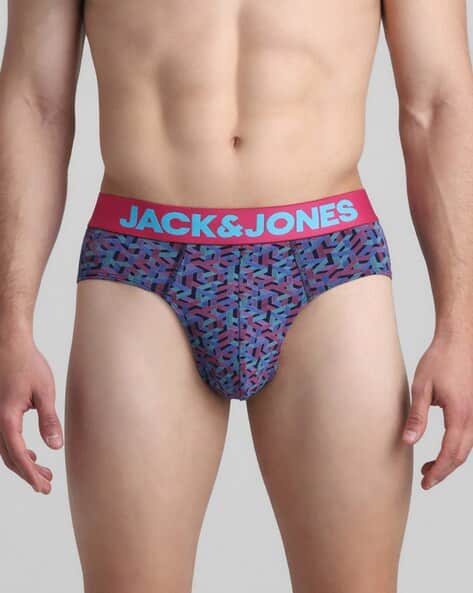 Buy Jack & Jones Briefs with Elasticated Waistband Online | Ajio.com