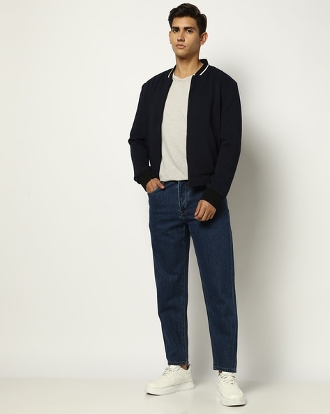 Men Tapered Cropped Fit Jeans