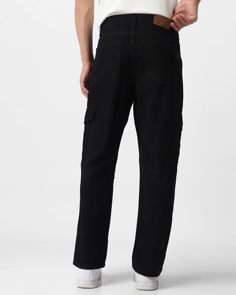 MEN 6 POCKET BLACK JEANS CARGO