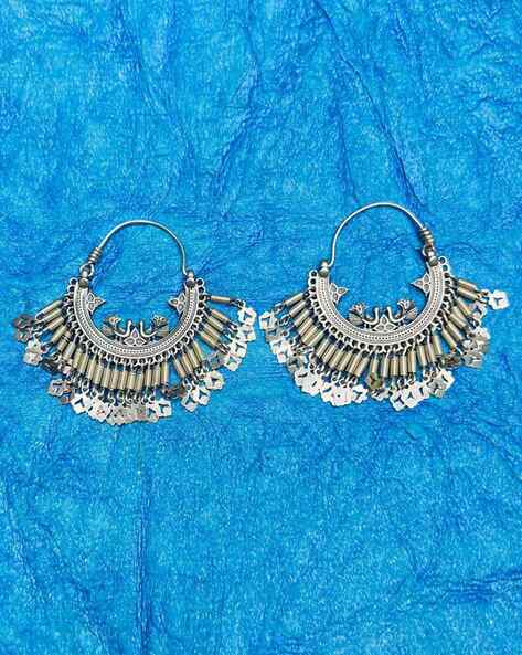 Women Sterling Silver Hoop Earrings