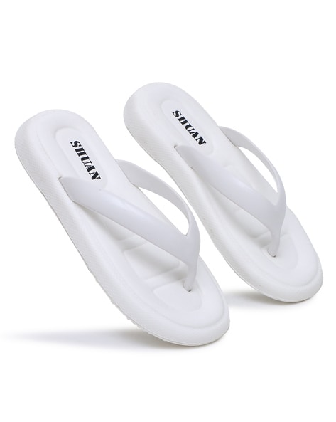 Ladies white flip flops online