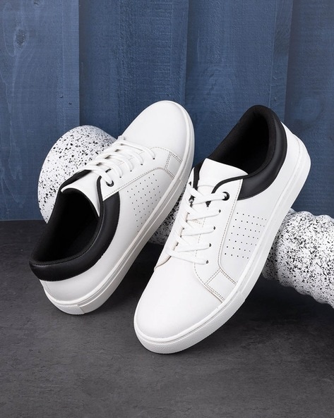 Men Perforated Lace-Up Sneakers
