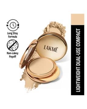 lakme 9 to 5 Unreal Dual Cover Pressed Powder  2 In 1 Compact + Foundation - 10 Ivory-picture-53
