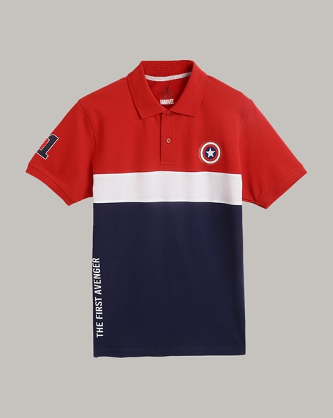 Captain america polo t shirt best sale