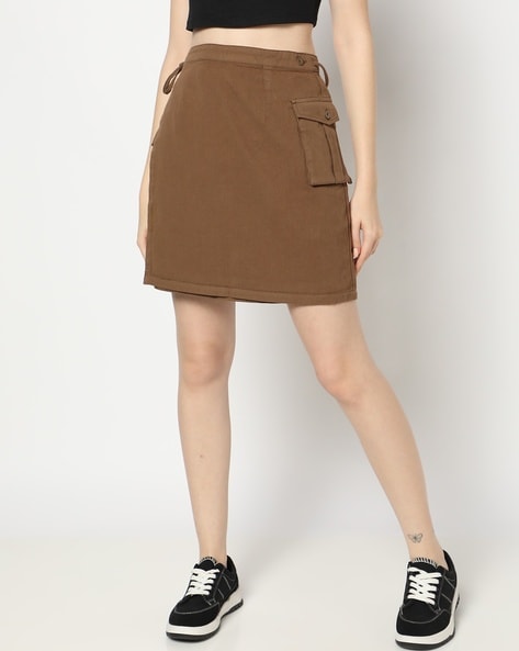 Buy Brown Skirts for Women by YOUSTA Online Ajio