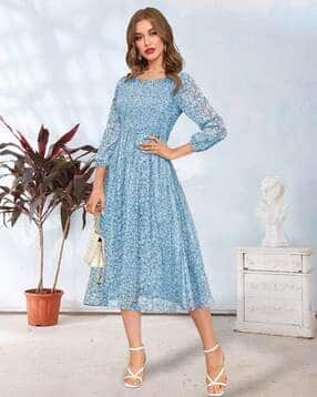 toochki Women Floral Print Fit & Flare Dress-picture-12
