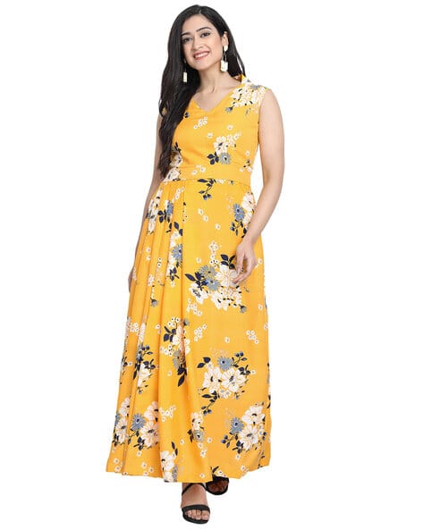Buy Yellow White Dresses for Women by Beelee Typs Online