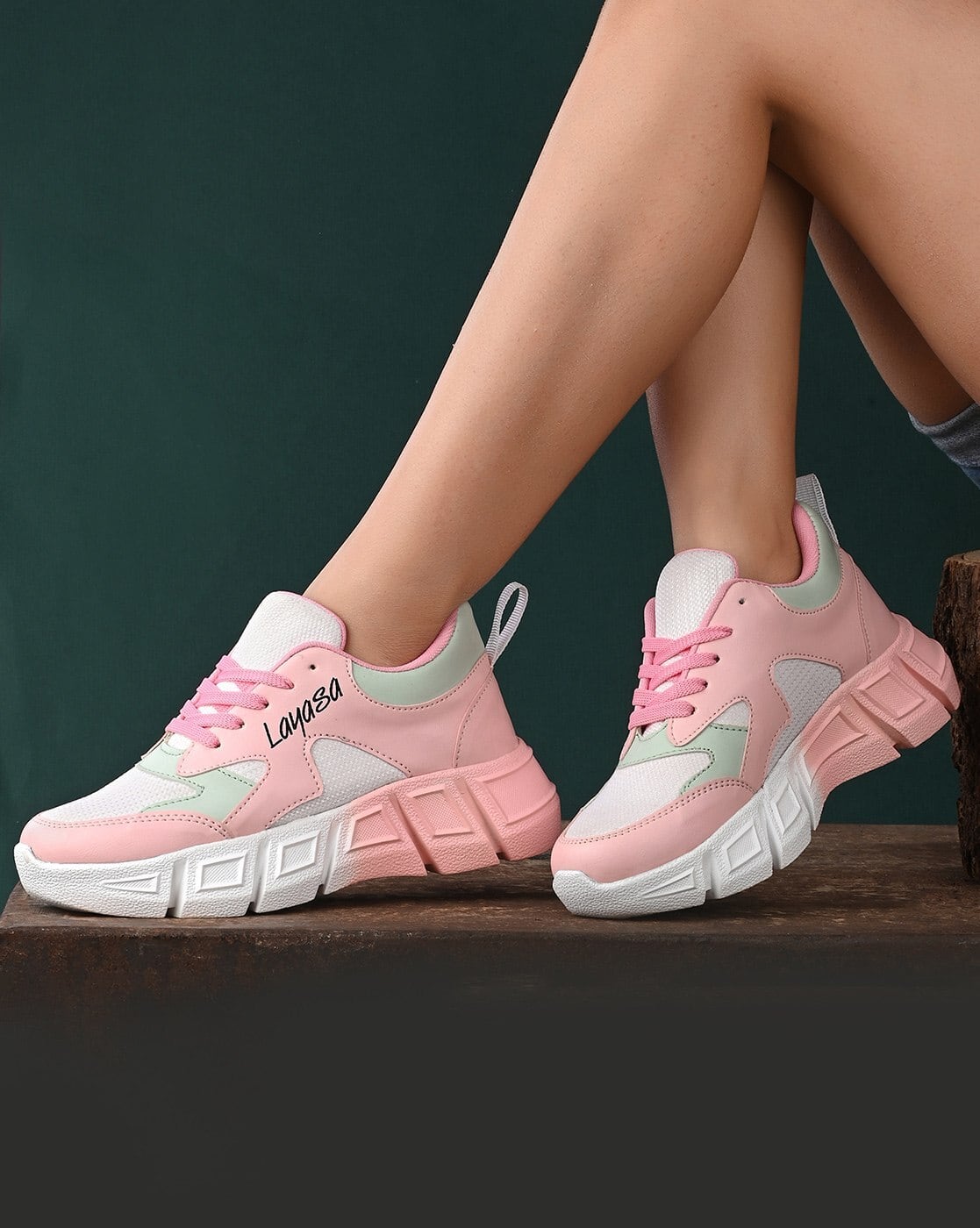Buy Pink Sneakers for Women by LAYASA Online