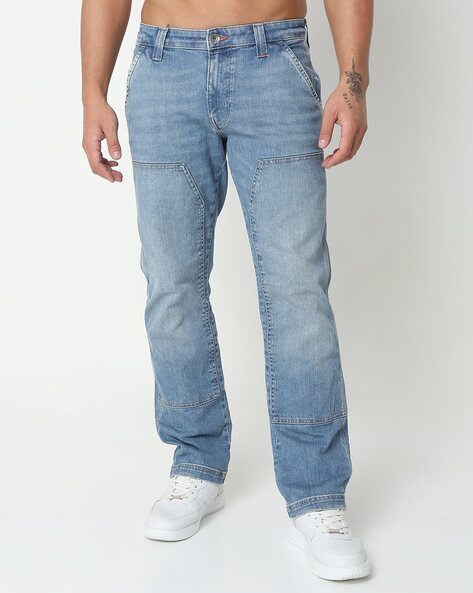 Lightly Washed Carpenter Fit Jeans