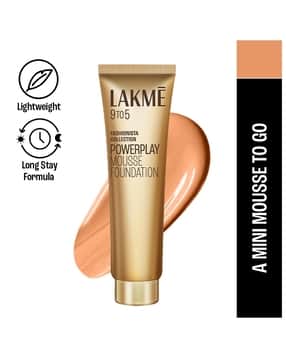 lakme 9 to 5 Powerplay Mousse Foundation Mini - Rose Ivory-picture-35