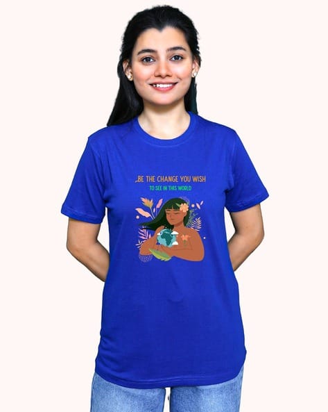 Buy Blue Tshirts for Women by Arni_arts Online | Ajio.com