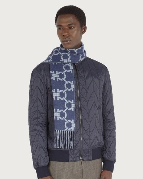 Buy Ferragamo Gancini Scarf Blue Color Men AJIO LUXE