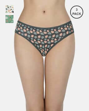 amante Pack of 3 Three-Fourth Coverage Low-Rise Bikini Panties - PPK33102-picture-39