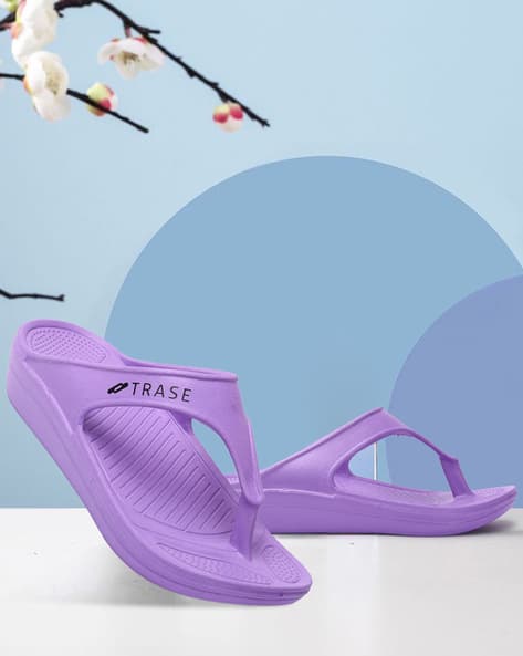 Buy Purple Flip Flop Slippers for Women by TRASE Online