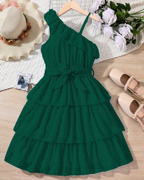 Buy Green Dresses Frocks for Girls by Tior Online Ajio