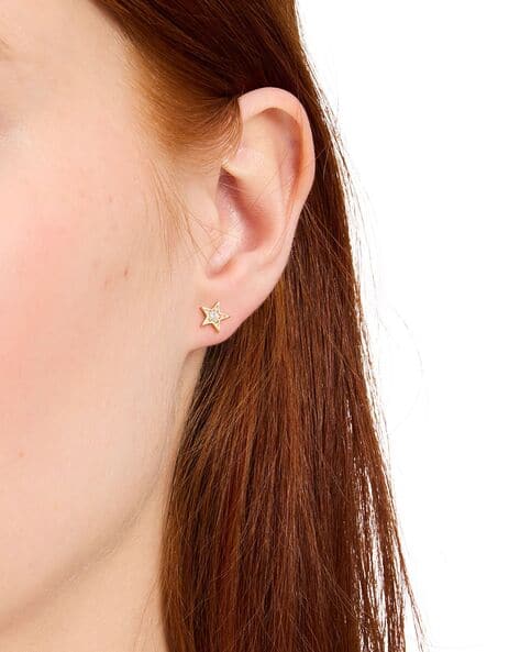 Set in Stone Mini Star Stud Earrings