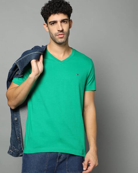 Men WCC Essential Slim Fit Cotton V-Neck T-Shirt