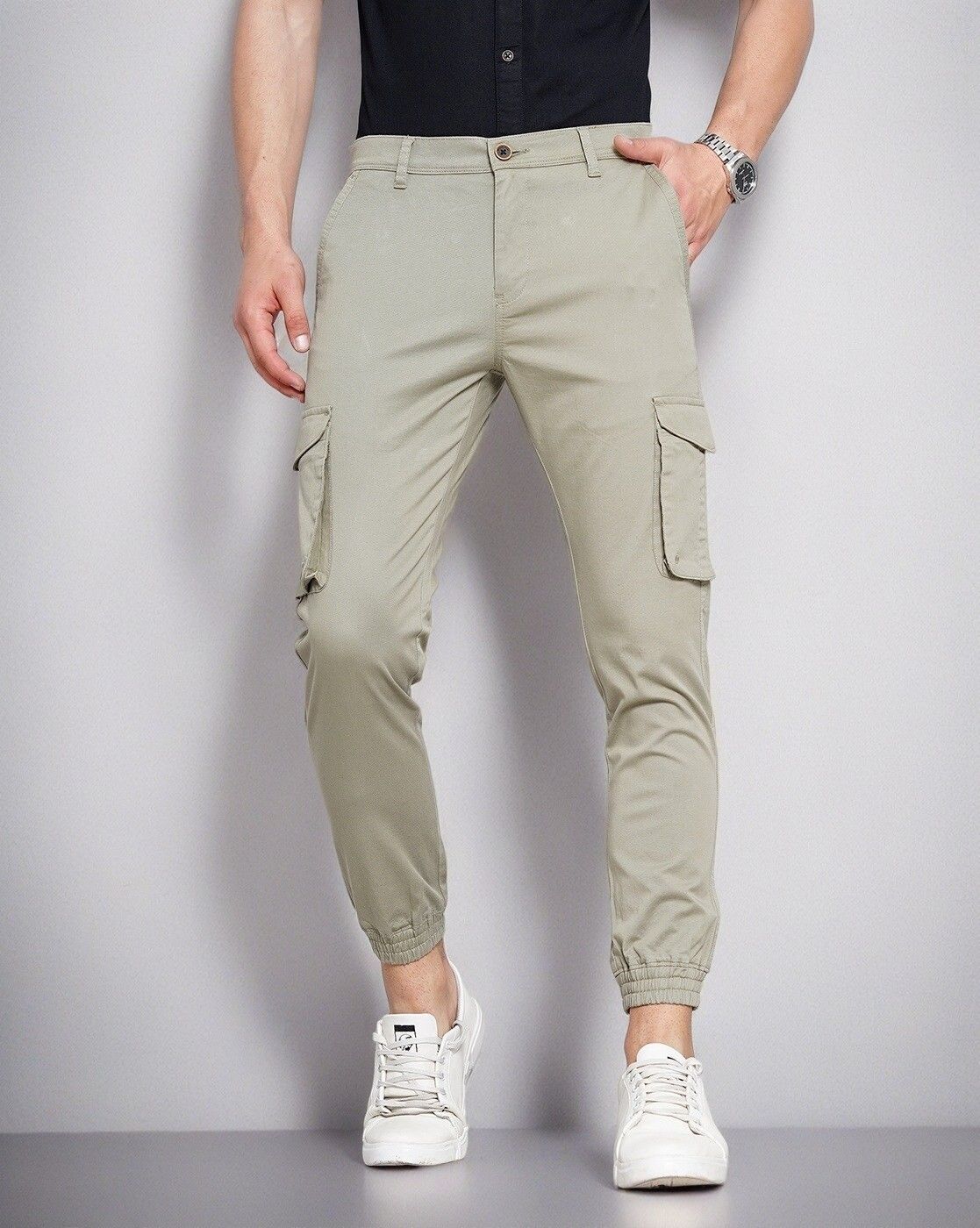 Men's Trendy Cotton Cargo Pants Multi Pockets Casual - Temu