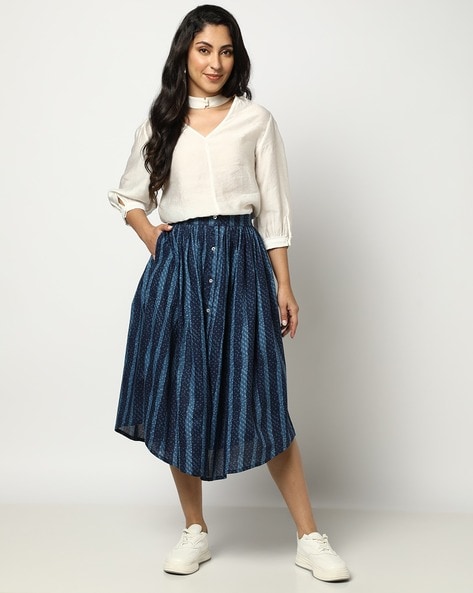 Yousta Women Printed Flared Skirt