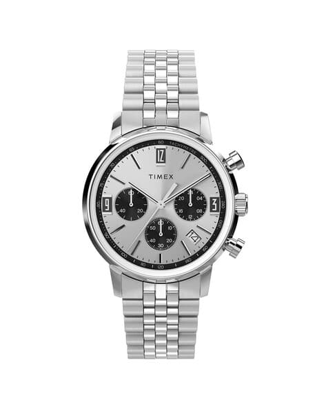 Buy Timex TW2W10400UJ Analogue Watch with Deployant Clasp | Silver