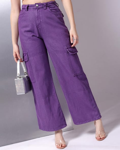 Buy Purple Jeans Jeggings for Women by FREEHAND Online