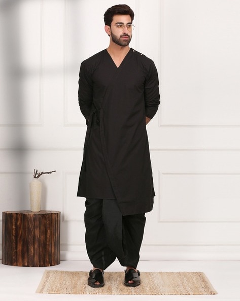 Midav Men Angrakha V-Neck Kurta