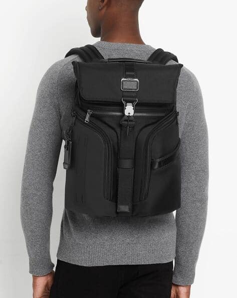 Buy TUMI Logistics Flap Lid Backpack Black Color Men AJIO LUXE