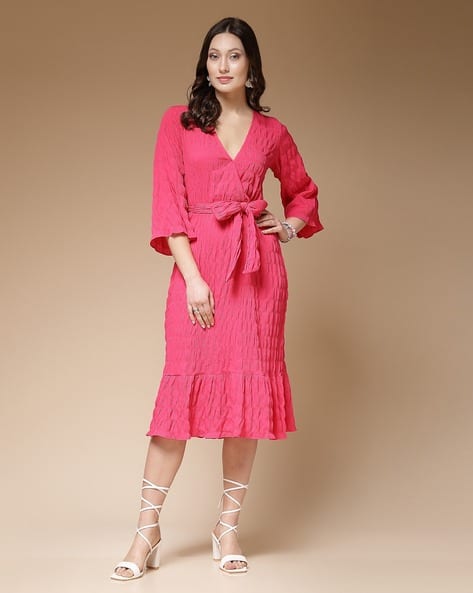 Buy Fuchsia Pink Dresses for Women by FREEHAND Online