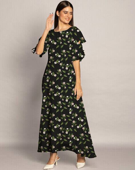 Zink London Women Floral Print Fit & Flare Dress