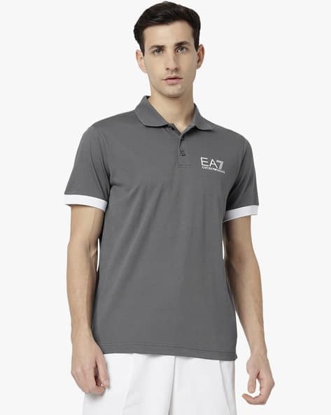 Regular Fit Polo T-Shirt with Contrast Logo