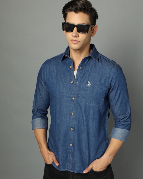 Men Slim Fit Cotton Shirt