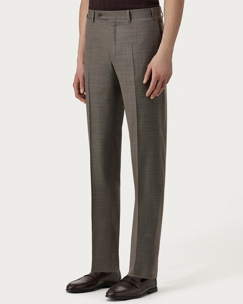 Perry Ellis Portfolio Men's Modern-Fit Heather Solid Dress Pants - Macy's