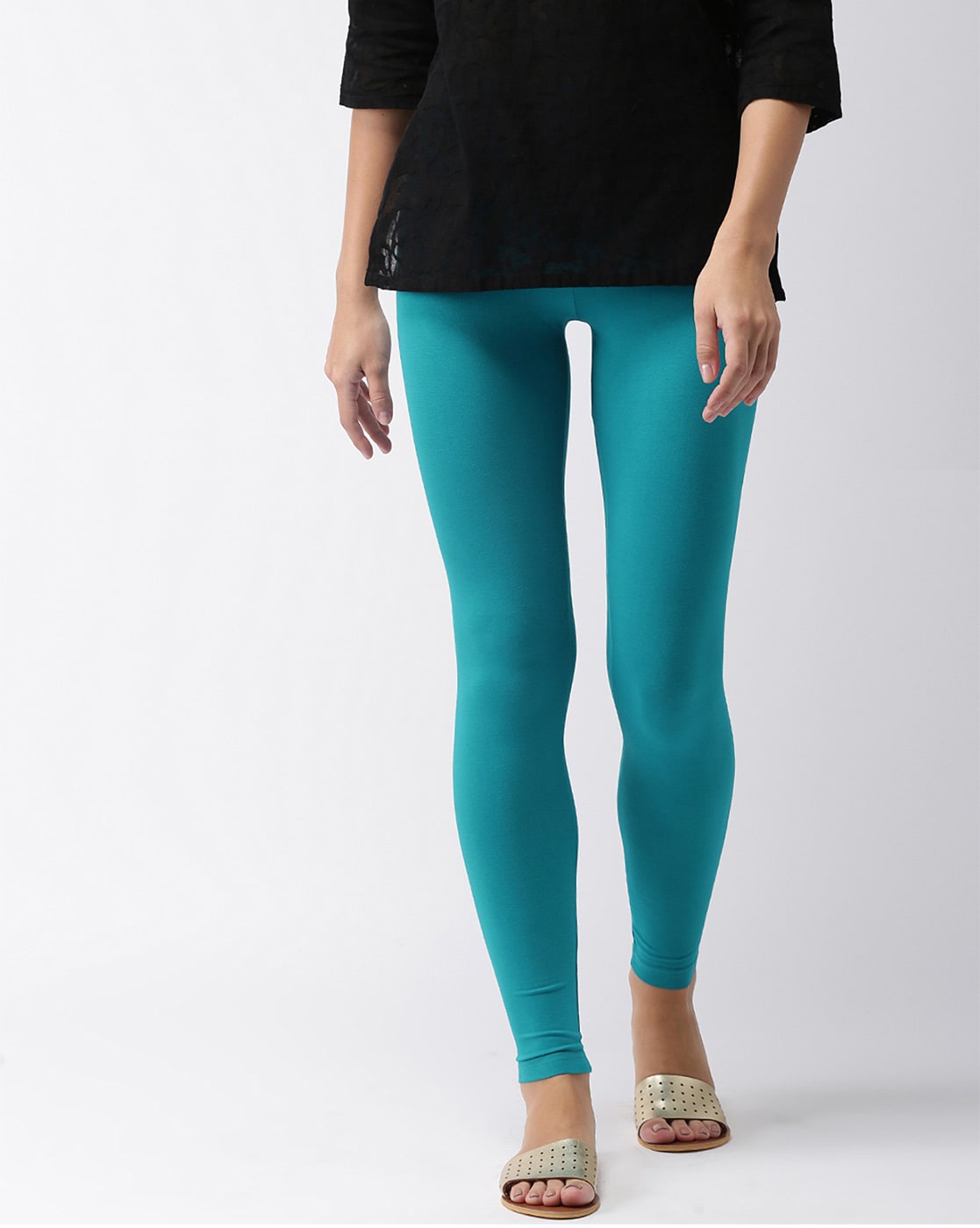 Buy Blue Leggings for Women by GO COLORS Online