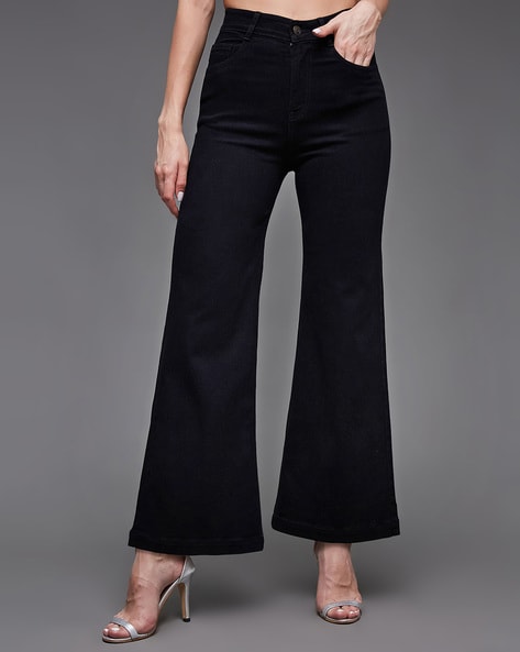 Miss Chase Women High-Rise Wide-Leg Jeans