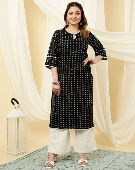 Buy Black Kurtas for Women by Jaipur Kurti Online Ajio