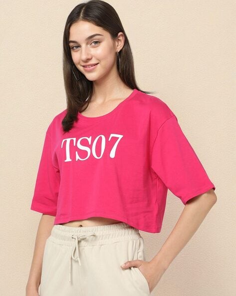 Buy Pink Tops for Women by Teamspirit Online