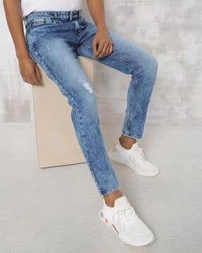 the indian garage co Acid Slim Fit Mid-Wash Jeans-picture-48
