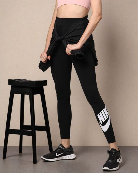 Nike black all over swoosh print leggings