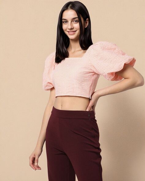 Coral Tops for Women by Fyre Rose Online | Ajio.com