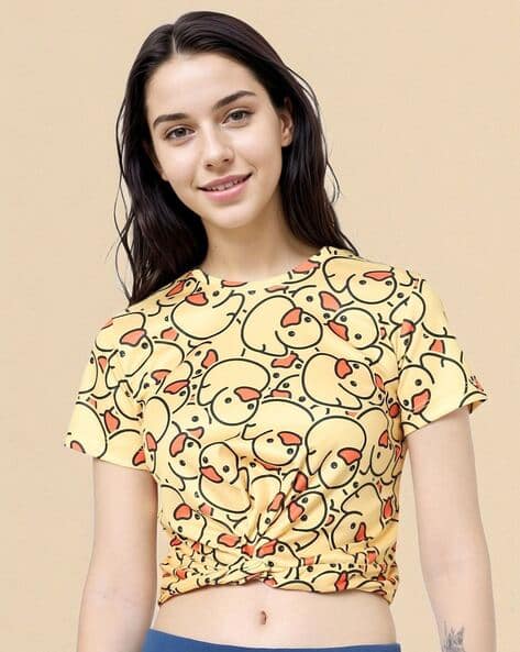 JDY BY ONLY Animal Print Round-Neck T-Shirt