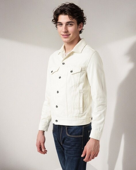 Buy Green Men's Twill Zip-Up Plain Jacket Shirt- North Republic