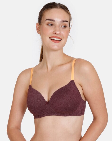 Buy Zivame Red Full Coverage Wireless Bra for Women's Online