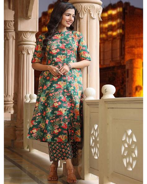 Buy Green Kurta Suit Sets for Women by Amira's Indian Ethnic Wear Online |  Ajio.com